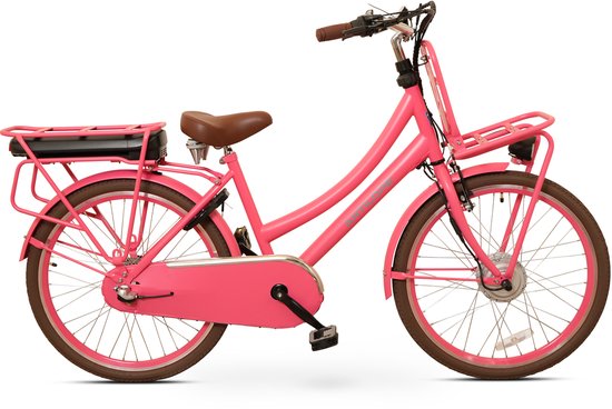 Antilope Cargo Plus N3 Elektrische Transportfiets 24 Inch 40 Cm Roze van Antilope