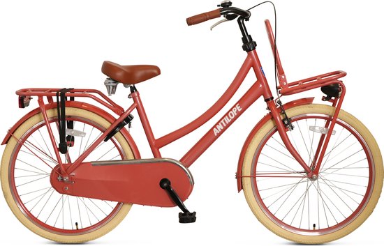 Antilope Mini Cargo Transport 24 Inch Meisjesfiets Koraalrood van Merkloos