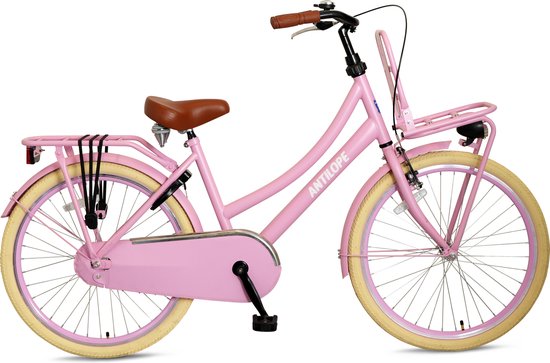 Antilope Mini Cargo Transport 24 Inch Meisjesfiets Roze van Popal