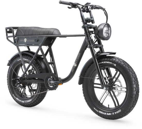 Ape Ryder A10 Pro - Fatbike - Zwart - 20x4.5 inch - Accu 36V (10Ah) - 250W Achterwielmotor - Shimano 7 Versnellingen - Hydraulische Remmen van Ape Ryder