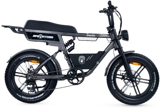 Ape Ryder Jambo - Fatbike - Antraciet Grijs - 20x4.5 inch - Accu 374Wh (48V, 7.8 Ah) - 250W Motor - Shimano 7 Versnellingen - Mechanische Remmen van Ape Ryder