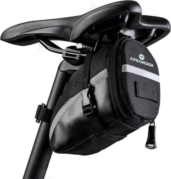 ApexRider® Zadeltas Fiets - Racefiets - Mountainbike - 1.2 liter - Zwart van Merkloos