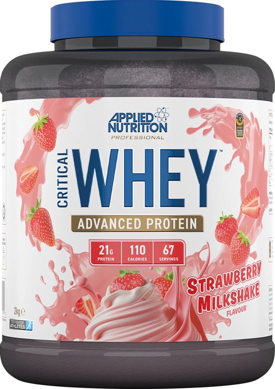 Applied Nutrition Critical Whey (2000g) Strawberry Milkshake - Eiwitten - Wei-eiwit Mix