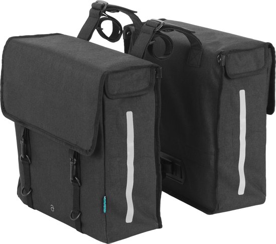 AROUND dubbele fietstas SOFT, zwart van Aro®
