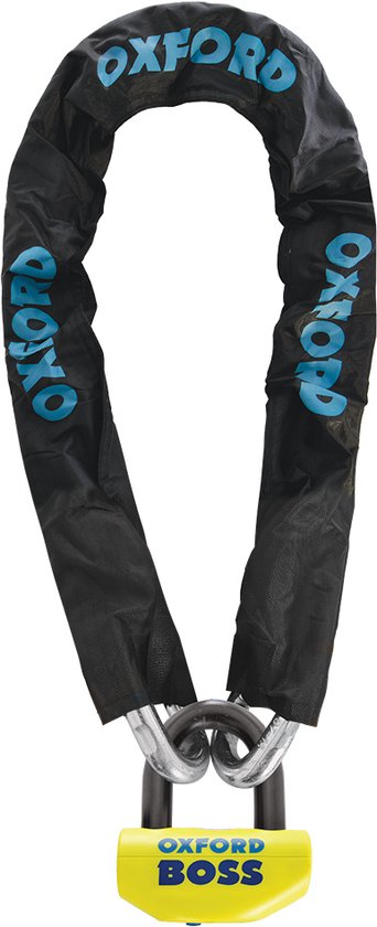 ART 4 gekeurd Oxford Beugelslot met Ketting - 1.50 m - ART-4 Fatbike slot - Scooterslot - Motorslot - Schijfremslot met ketting ! van Oxford