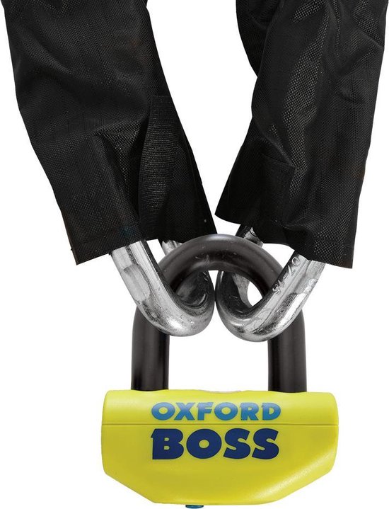 ART 4 gekeurd Oxford Beugelslot met Ketting - 2,0 meter / ART-4 Fatbike slot / Scooterslot / Motorslot / Schijfremslot met ketting ! van ACOXXI