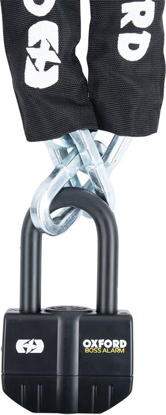 ART 4 Oxford Kettingslot met Alarm - 1.5M lang - ART-4 gekeurd - Motorslot - Scooterslot - Fatbike - Schijfremslot met Alarm met 12mm dikke ketting van WielKracht
