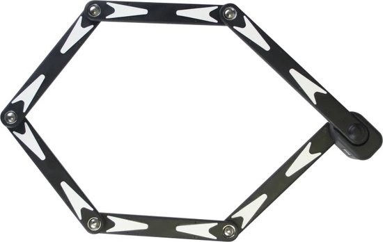 ART2 gekeurd vouwslot Fietsslot 950mm Zwart/wit voor Fatbike of Ebike - Tweede slot van LianoPro