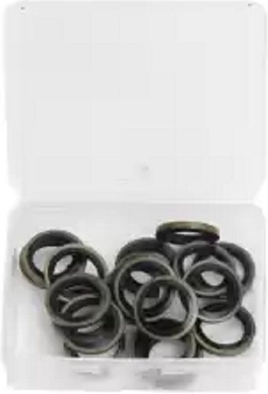 Assortiment Carterplugringen rubber 16mm 20st/ Multiseal ringen / carterplugringen 16mm (20st) Weber Tools van Asso