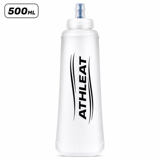 Athleat Soft flask 500 ml - Opvouwbare waterfles - opvouwbare drinkfles - Waterfles hardlopen - Bidon - Waterzak van Merkloos