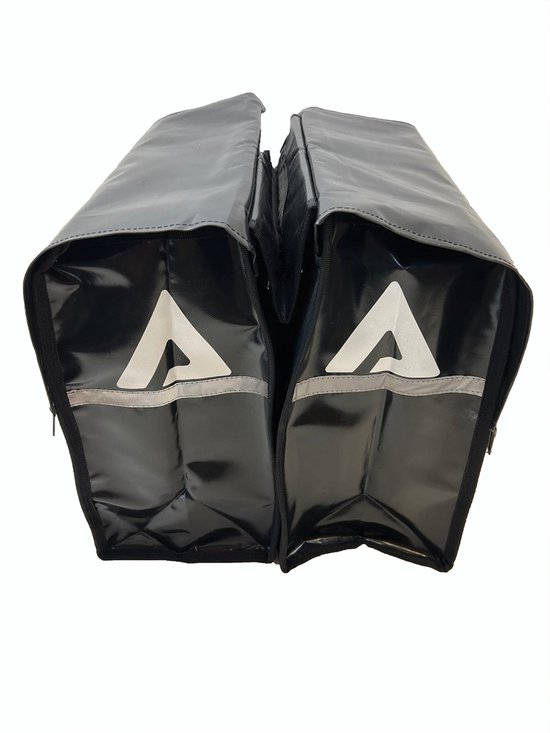 ATILIM- Waterdicht - Dubbele - Bisonyl - Fietstas- 2MeshBags- 2 netzakken- Reflectoren - Zwart– 34cmx16cmx32cm=35 Litre – Fiets Accessories van ATILIM