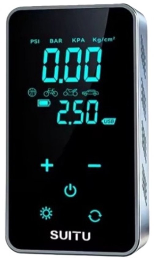Auto Elektrische Luchtpomp 150psi – Draadloze Mini Inflator met Touchscreen – Voor Auto en Motorfiets – Luchtcompressor voor Bandenopblazen