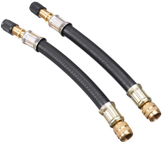 Autopomp - Verlengbuis Voor Bandenpom - Ventiel verlengstuk - Verlengslang voor luchtdruk - Geschikt voor campers, auto's, fietsen, aanhangers en transportvoertuigen - 16 cm - Zwart