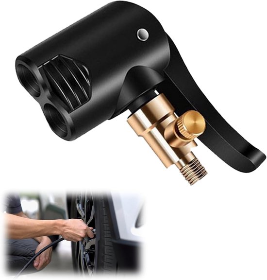 Autoventiel Adapter voor Fietspomp, Compatibel met Click Valve en Schwalbe, Eenvoudig Inflateren en Gebruiksvriendelijk, Ideaal voor Auto en Fiets
