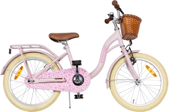 Aventuri Fairy 3.0 Meisjesfiets 18 Inch - Kinderfiets voor 5 tot 7 Jaar - 110-125 cm - Met Standaard - Roze