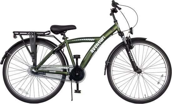 Aventuri Roady 3.0 Jongensfiets 26 Inch - Kinderfiets voor 10 tot 14 Jaar - 3 Versnellingen - Donkergroen
