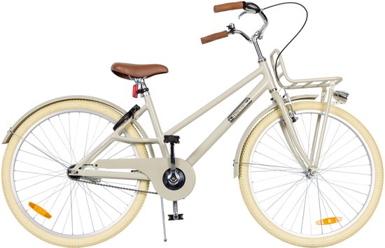 Aventuri Urban Aluminium Unisex kinderfiets 26 Inch - Kinderfiets voor 10 tot 14 jaar - Met standaard - Bruin