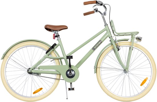 Aventuri Urban Aluminium Unisex kinderfiets 26 Inch - Kinderfiets voor 10 tot 14 jaar - Met standaard - Groen