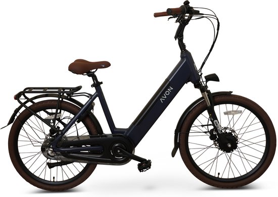Avon Bx1 Elektrische Kinderfiets 24 Inch – 250w Voorwielmotor 504wh Accu 90km Actieradius Hydraulische Schijfremmen Nexus 3-speed Kleurendisplay Lage Instap Jeans Blue van Merkloos