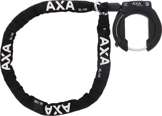 AXA Block XXL Ringslot Zwart + AXA ULC Insteekketting 130 cm 5,5 mm Zwart van AXA