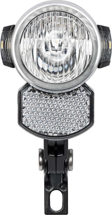 AXA Blueline 50 T Fietskoplamp – LED Voorlicht – 50 Lux – Dynamo – Auto On Sensor – Steady Functie – 70 m Lichtbeeld – 4.000 m Zichtbaarheid – Clear Lens Technology