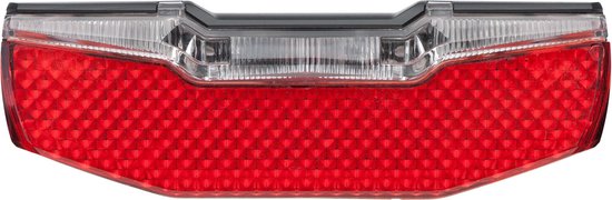 AXA Blueline E‑bike Achterlicht – LED Fietsverlichting – 6–12V – 600 m Zichtbaarheid – Zijzichtverlichting – Geïntegreerde Reflector – 80 mm Montage – Rood