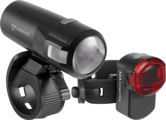 AXA Compactline 35 Lux - LED Fietslampjes Voor en Achter - Fietsverlichting USB Oplaadbaar