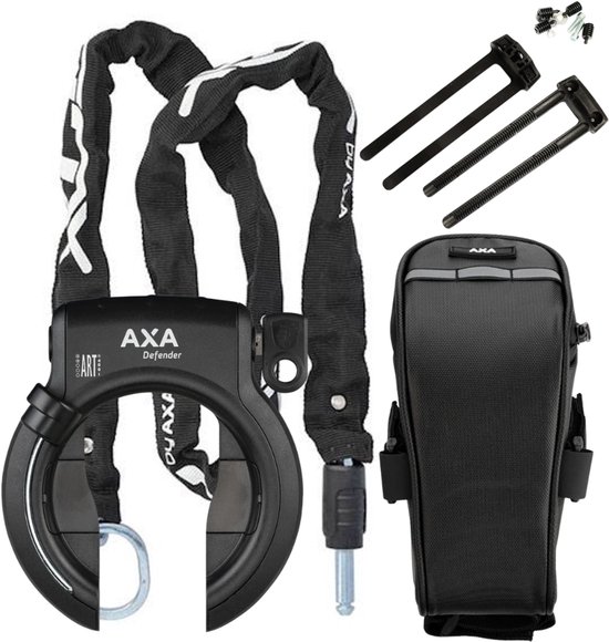 Axa Defender Ringslot ART2 + AXA XLC 120 cm Insteekketting + AXA Zadeltas + Falkx Flex Mount van Merkloos