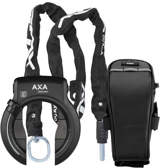 Axa Defender Ringslot ART2 + AXA XLC 120 cm Insteekketting + AXA Zadeltas van Merkloos