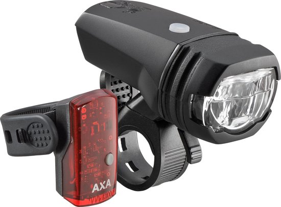 AXA Greenline 50 Lux - LED Fietslampjes Voor en Achter -  Fietsverlichting USB Oplaadbaar