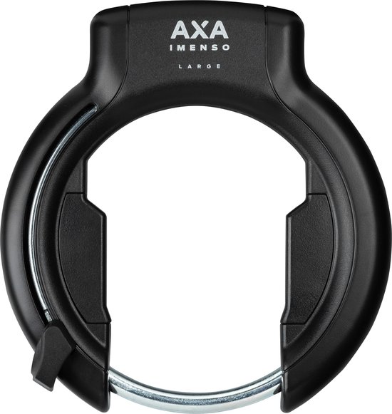 AXA Imenso Large retractable- Ringslot voor fietsen met brede banden - Frameslot - Met plug-in mogelijkheid - Zwart van AXA