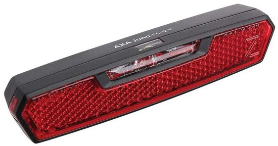 AXA Juno E‑bike Achterlicht – LED Fietsverlichting – 6–12V – 500 m Zichtbaarheid – Zijzichtverlichting – Geïntegreerde Reflector – 50 mm Montage – Rood