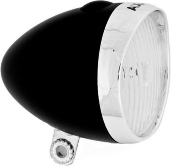 AXA Klassieke LED fietskoplamp - Retro design - Batterij - Zwart - Inclusief batterijen