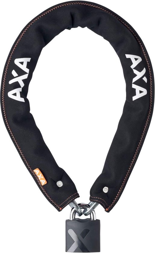 AXA Newton Promoto + 2 Kettingslot - ART 2 Slot voor Fietsen - Extra Dikke Schakels – Hangslot - 100 cm lang – 9 mm - Zwart van Merkloos