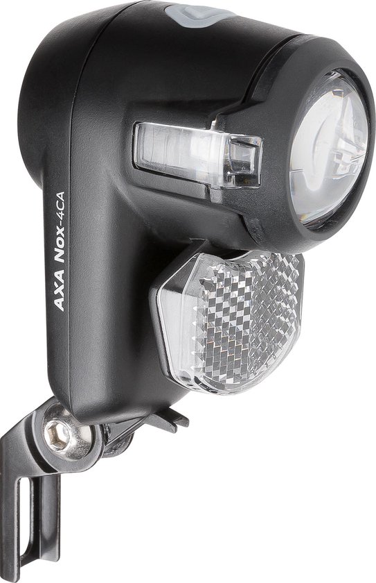 AXA Nox City Fietsverlichting – LED Fietslampjes Voorlicht op Batterijen – Auto/Off Functie – Waterdicht – Double Lens Technology – 15 m Lichtbeeld – 1.000 m Zichtbaarheid – Zwart van AXA