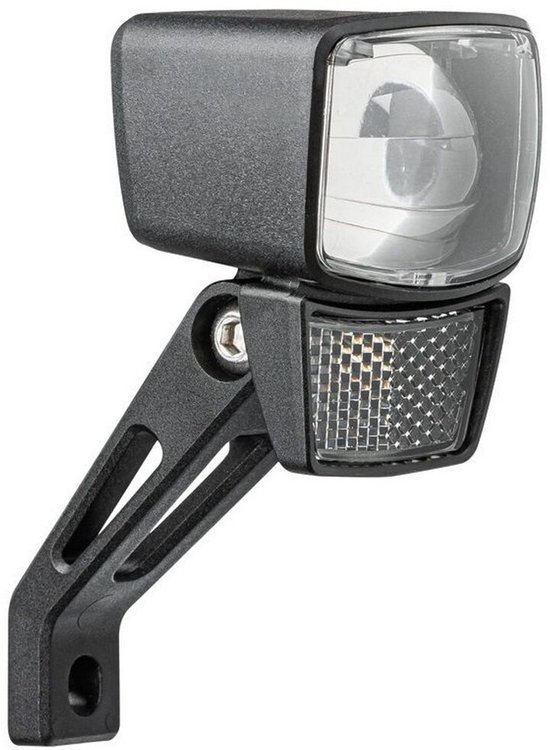 AXA Nxt 30 E‑bike Koplamp – LED Fietsverlichting – 30 Lux – 6–48 V Aansluiting – 50 m Lichtbundel – 3.000 m Zichtbaarheid – Voorvork of Stuurbeugel – Geïntegreerde Reflector