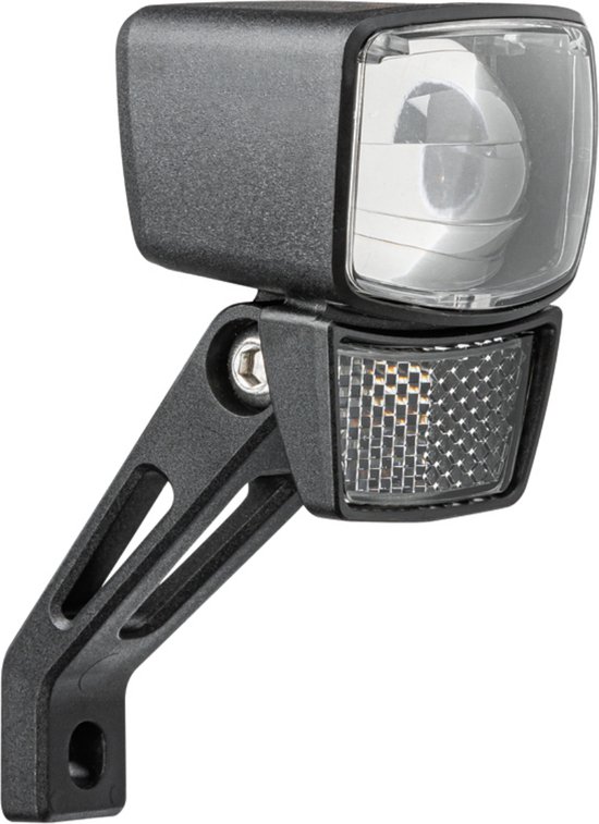 AXA Nxt 45 E‑bike Koplamp - LED Fietsverlichting - 45 Lux - 6–12 V Aansluiting - 65 m Lichtbundel - 3.750 m Zichtbaarheid - Geïntegreerde Reflector - Voorvork of Stuurbeugel