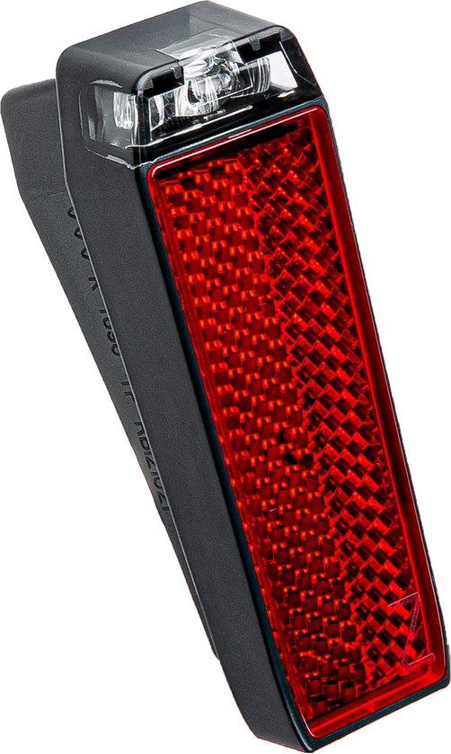 AXA Nyx Dynamo Achterlicht – LED Fietsverlichting – Steady Functie – Zijzichtverlichting – Spatbordmontage – 400 m Zichtbaarheid – Geïntegreerde Reflector – Rood