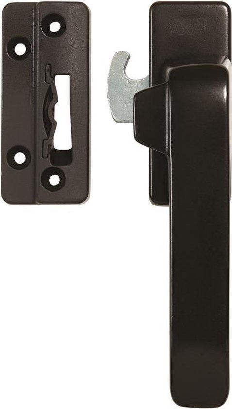 AXA Raamsluiting (model 3327) Zwart geslepen: Niet afsluitbaar, rechts naar buiten draaiend. van AXA