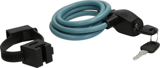 AXA Resolute 8/120 - Kabelslot - Slot voor Fietsen - Gebruiksvriendelijk - 120 cm lang - Diameter 8 mm - Licht blauw van AXA