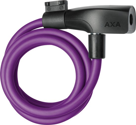 AXA Resolute 8/120 - Kabelslot - Slot voor Fietsen - Gebruiksvriendelijk - 120 cm lang - Diameter 8 mm - Paars van AXA