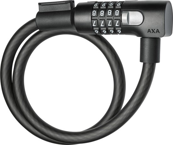 AXA Resolute C12/65 - Kabelslot - Slot voor Fietsen - Code - Gebruiksvriendelijk - 65 cm lang - Diameter 12 mm - Zwart van AXA