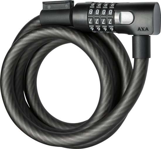 AXA Resolute C15/180 - Kabelslot - Slot voor Fietsen - Code - Gebruiksvriendelijk - 180 cm lang - Diameter 15 mm - Zwart van AXA