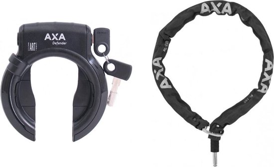 Axa ringslot Defender inclusief RLC-100 insteekketting - zwart van AXA
