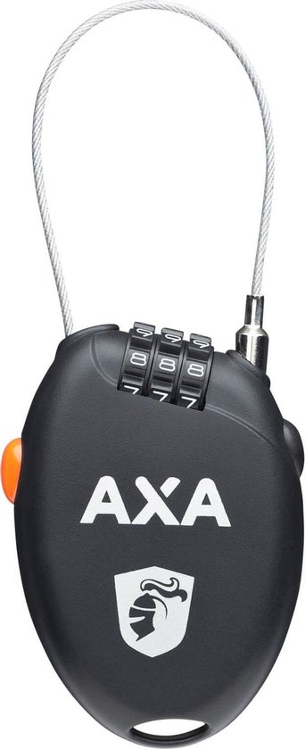 Axa - Roll - Kabelslot - Voor accessoires - 75 cm lang - 3-cijferige code - zwart van AXA