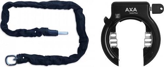 AXA Solid Plus Fietsslot - ART2 - inclusief 140cm insteekketting – Ringslot - Zwart van AXA