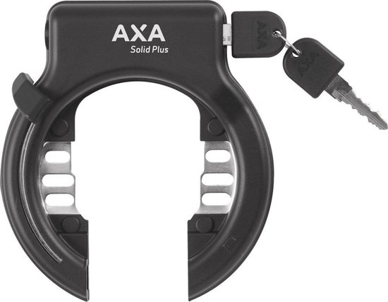 AXA Solid Plus - Ringslot - ART2 Goedgekeurd - Geschikt voor Insteekkabel en Insteekketting - Zwart van AXA