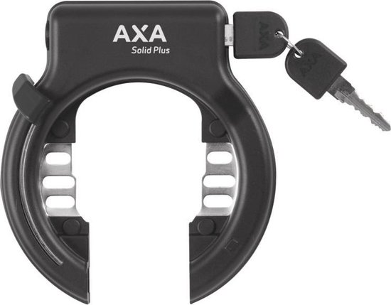 Axa Solid Plus Ringslot ART2 Zwart + Insteekketting 100 cm 5,5 mm Zwart van AXA