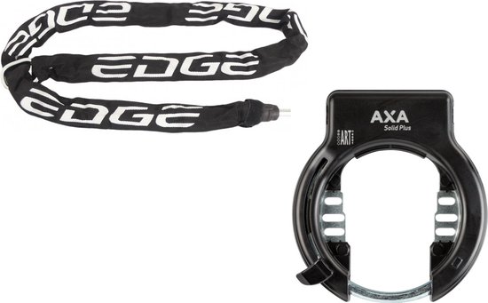 Axa Solid Plus Ringslot ART2 Zwart + Insteekketting 140 cm 5,5 mm Zwart van AXA