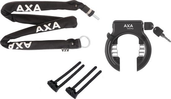 Axa Solid Ringslot + Axa RLC 140 Insteekketting + Axa Flex Mount Bevestigingsset van AXA
